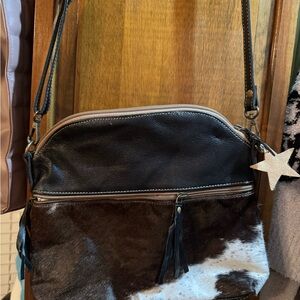 Myra Bag Black and Brown Crossbody